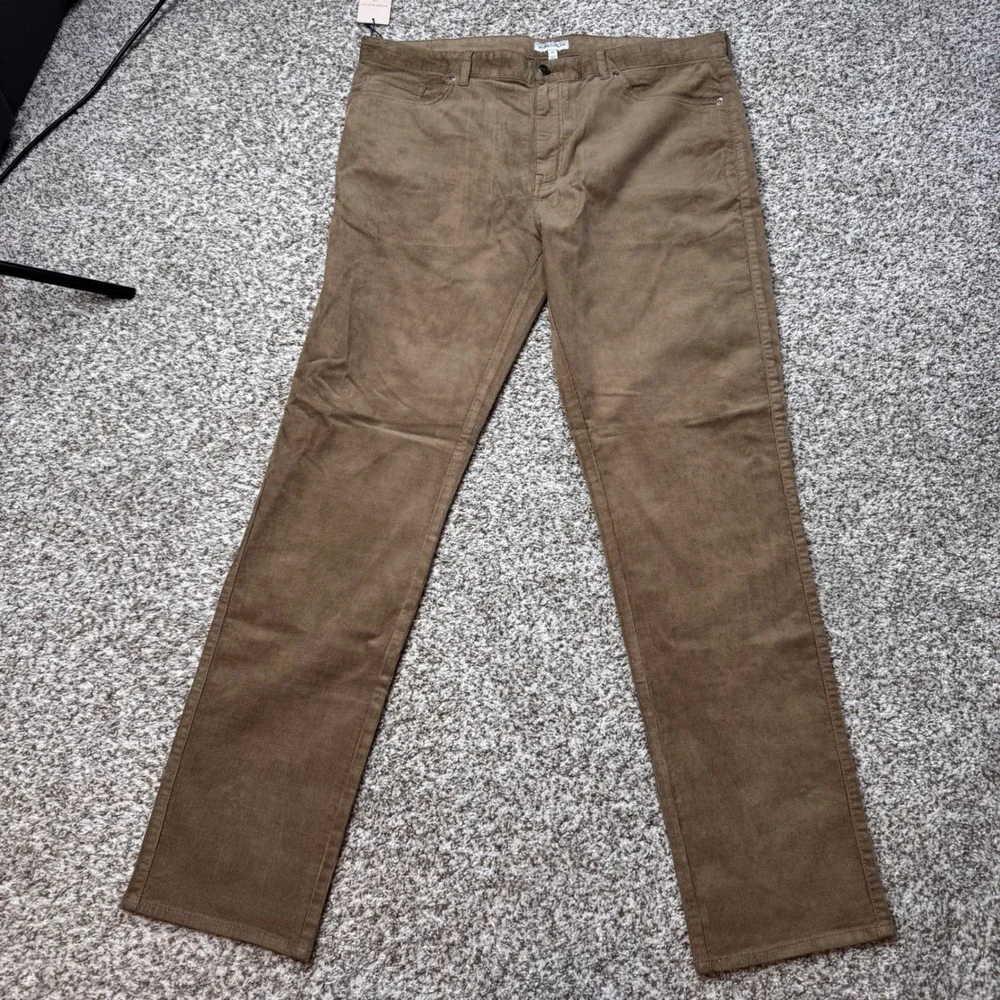 Peter‎ Millar Classic Fit Men 38x34 Superior Corduroy Tan Pant 2-Way Stretch New